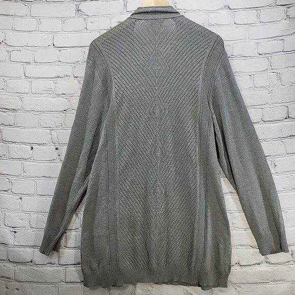 Stitchcount Sweater Womens Plus Sz 2X Gray Cardigan with Pockets New with Tags - Picture 7 of 11